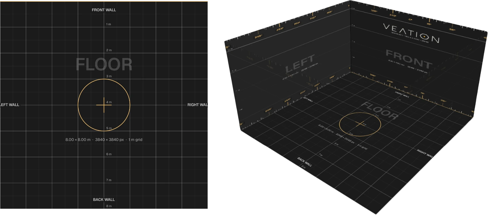 The gallery in VEATION: floor plan and 3D room